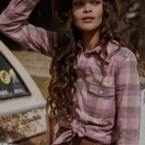 Spell Maverick Flannel Shirt Pink Small